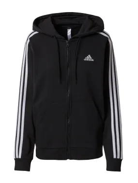 Adidas Essentials Zip Sports Sweatshirt, Black