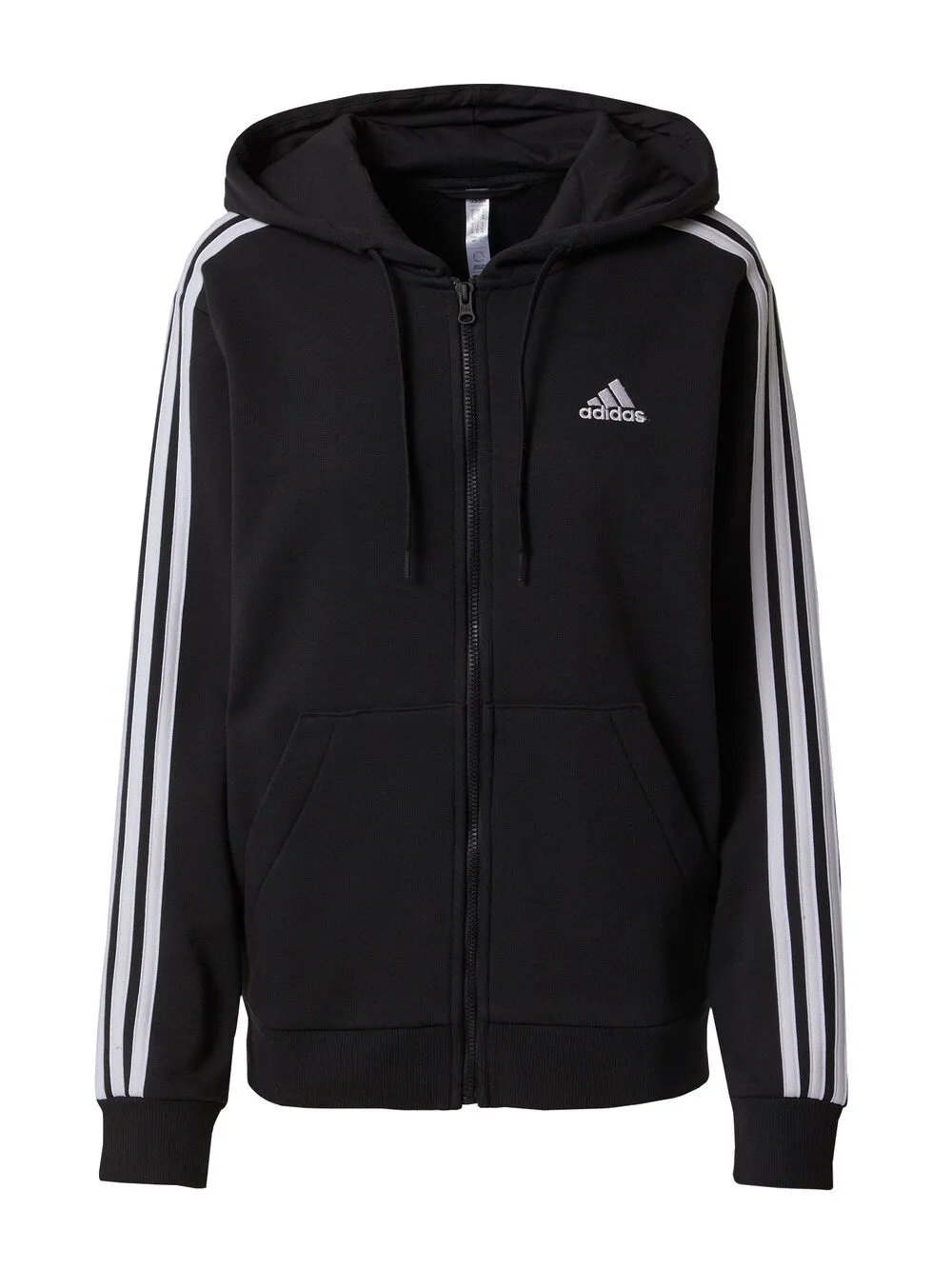 Adidas Essentials Zip Sports Sweatshirt, Black