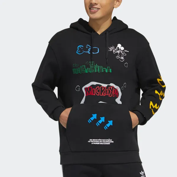 adidas originals Fangtastic Series Disney Mickey Printing Sports Pullover Sweatshirt Black