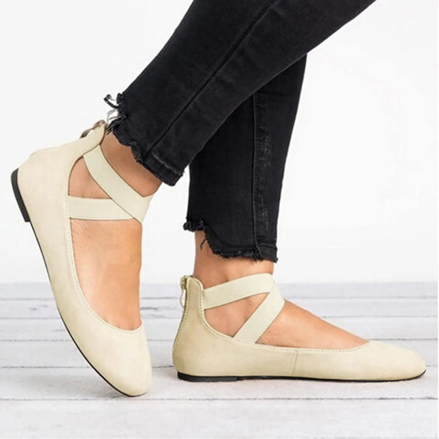 Aniywn Women's Ballet Flats Shoes Pointed-Toe Dress Work Flats Office Shoes Shoes Comfortable Ballet Flat Loafers