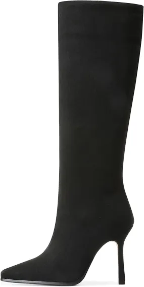 AOSPHIRAYLIAN Knee High Boots Women Tall Long High Boots Fashion Square Toe Knee Boots Side Zipper Trendy Dress Heeled Boots for Women