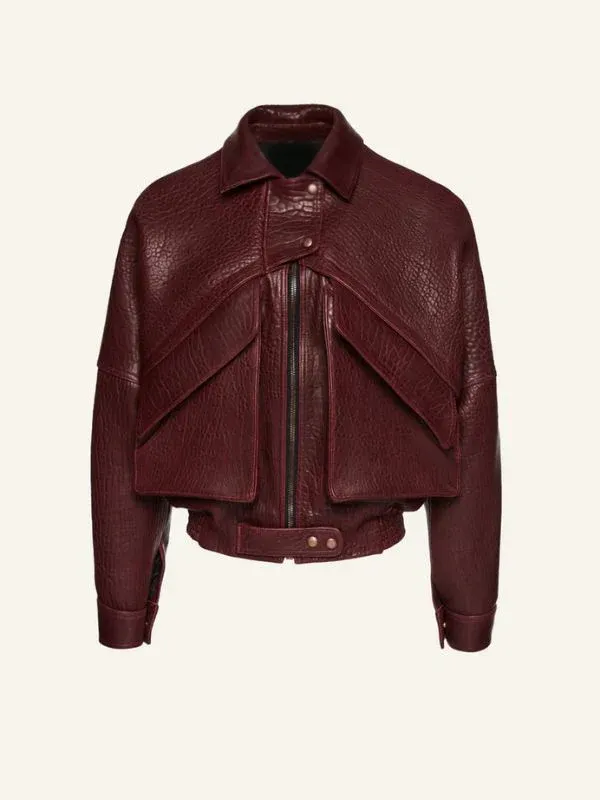 Barbara Palvin Leather Jacket