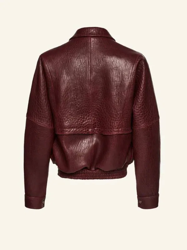 Barbara Palvin Leather Jacket