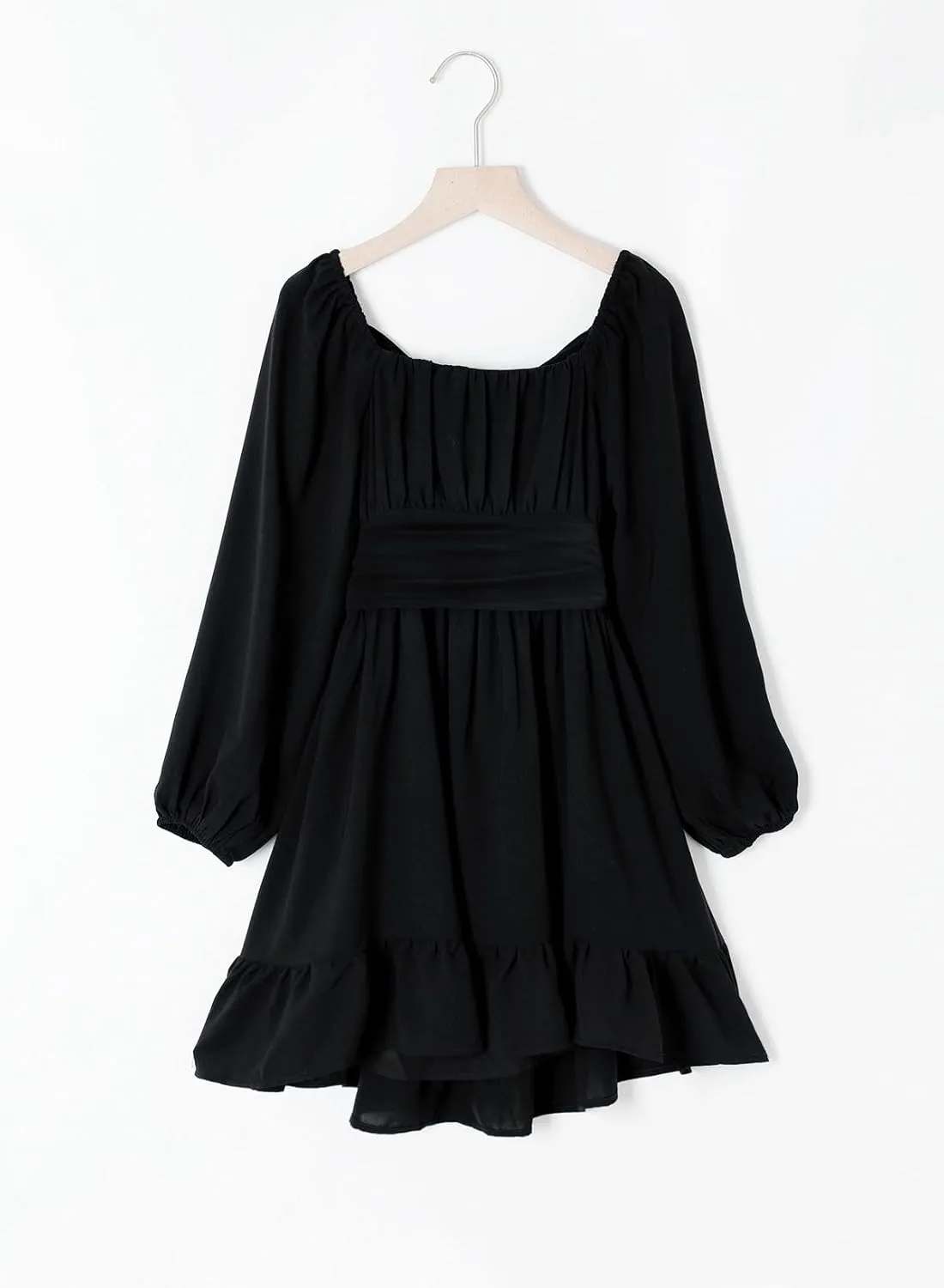 blibean Girls Long Sleeve Tie Back Dress Tween Fall Off Shoulder Dress Size 6-15 Years