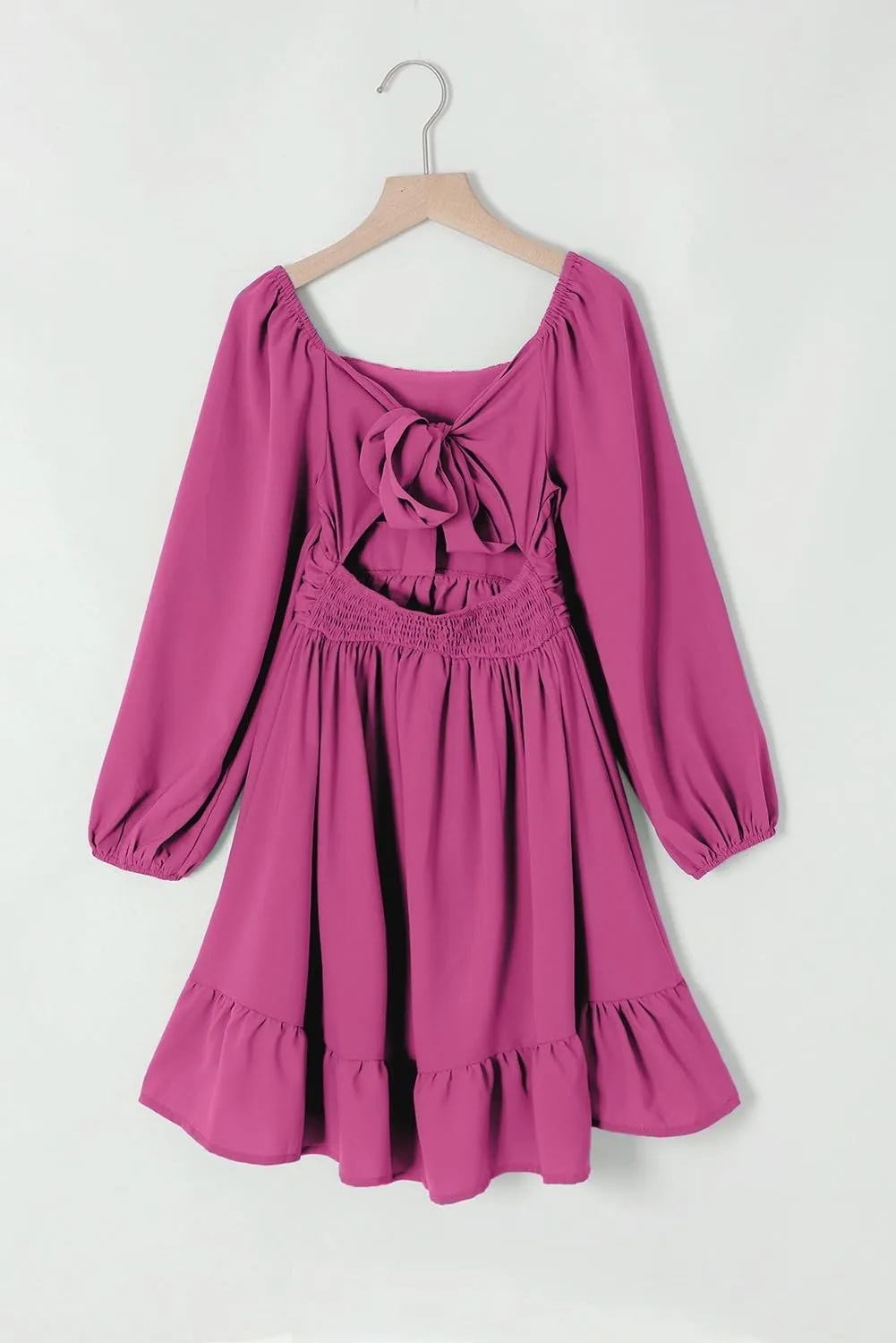 blibean Girls Long Sleeve Tie Back Dress Tween Fall Off Shoulder Dress Size 6-15 Years