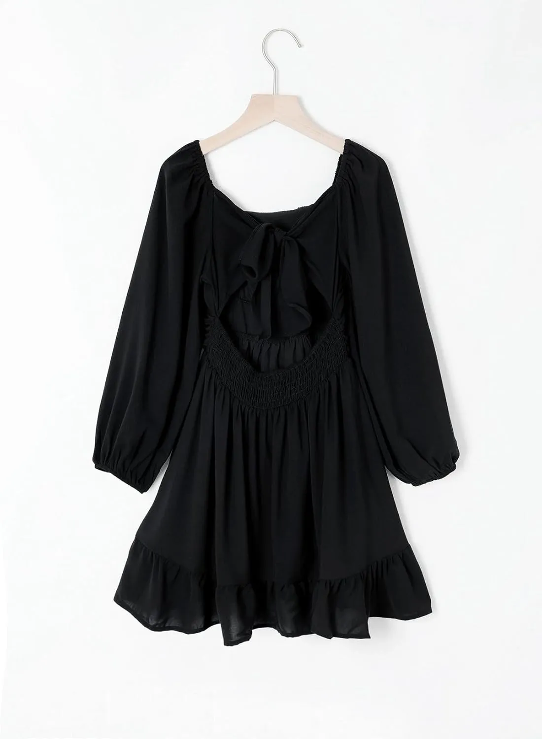 blibean Girls Long Sleeve Tie Back Dress Tween Fall Off Shoulder Dress Size 6-15 Years