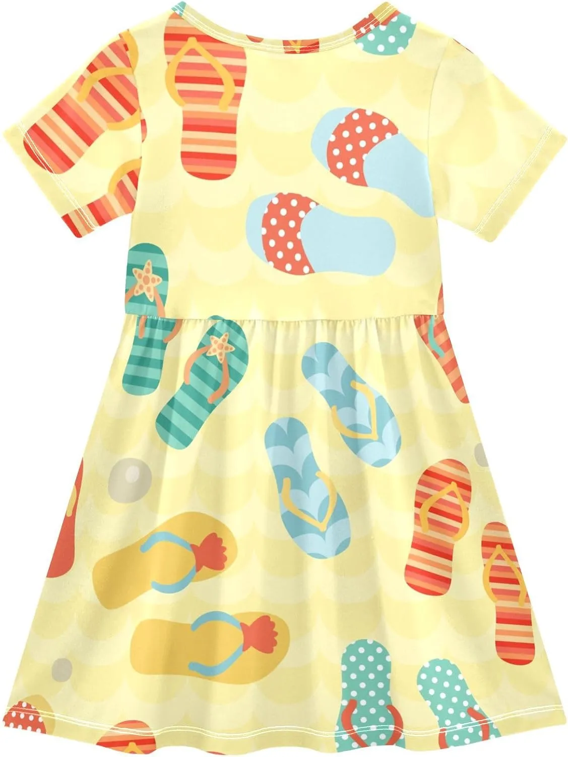 Boccsty Flip Flops Sandals Baby Girls Dress Kids Toddler Sundress Party Summer Dresses 2T