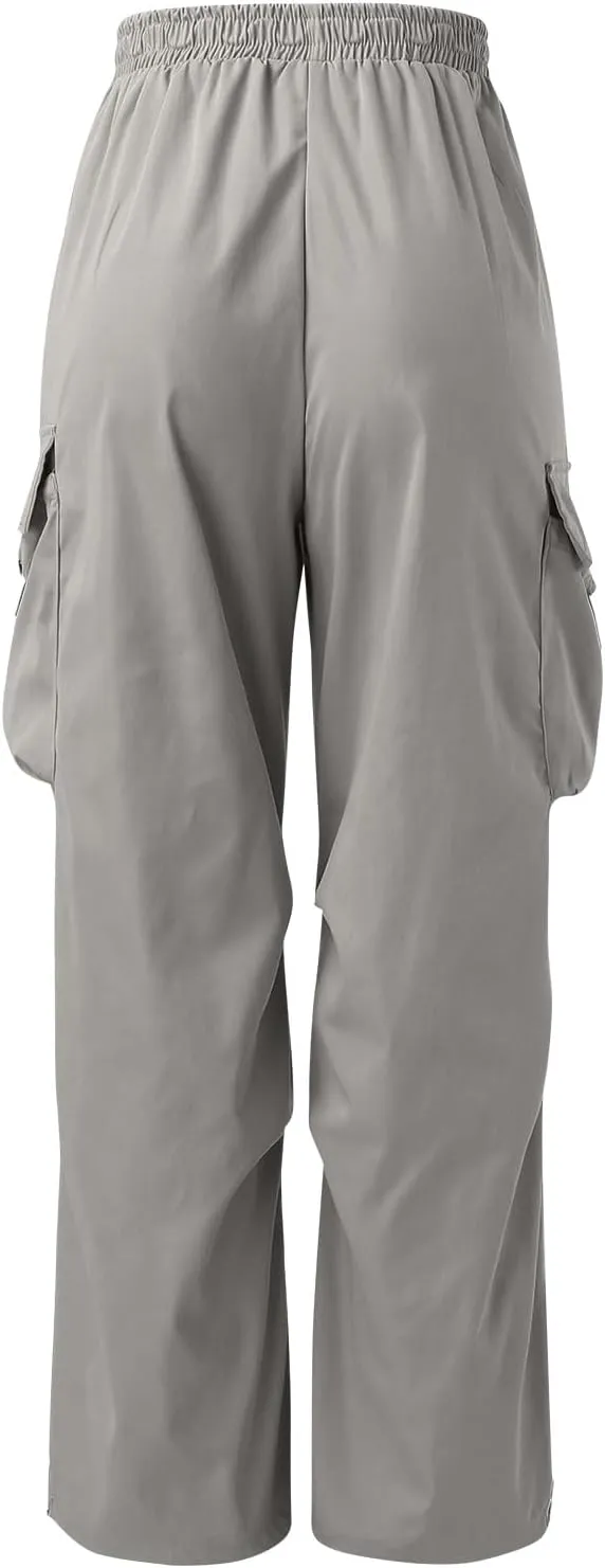 Cargo Joggers Men Loose Fit Wide Leg Casual Joggers Elastic Waist Cargo Work Pants Multi Pockets