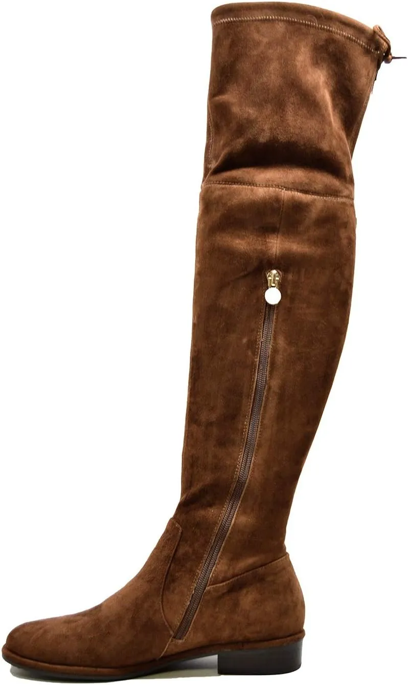 Landers Women's Suede Slim Calf Over the Knee Boot 13"