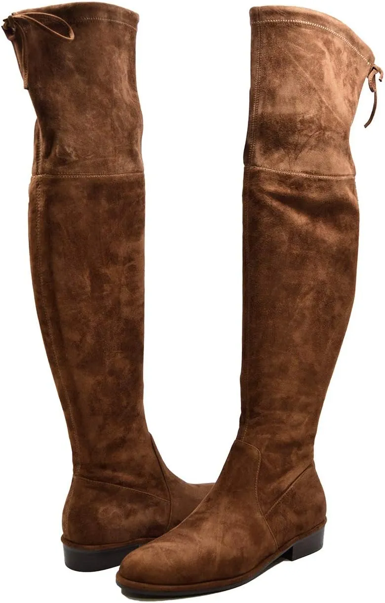 Landers Women's Suede Slim Calf Over the Knee Boot 13"