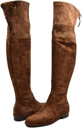 Landers Women's Suede Slim Calf Over the Knee Boot 13"