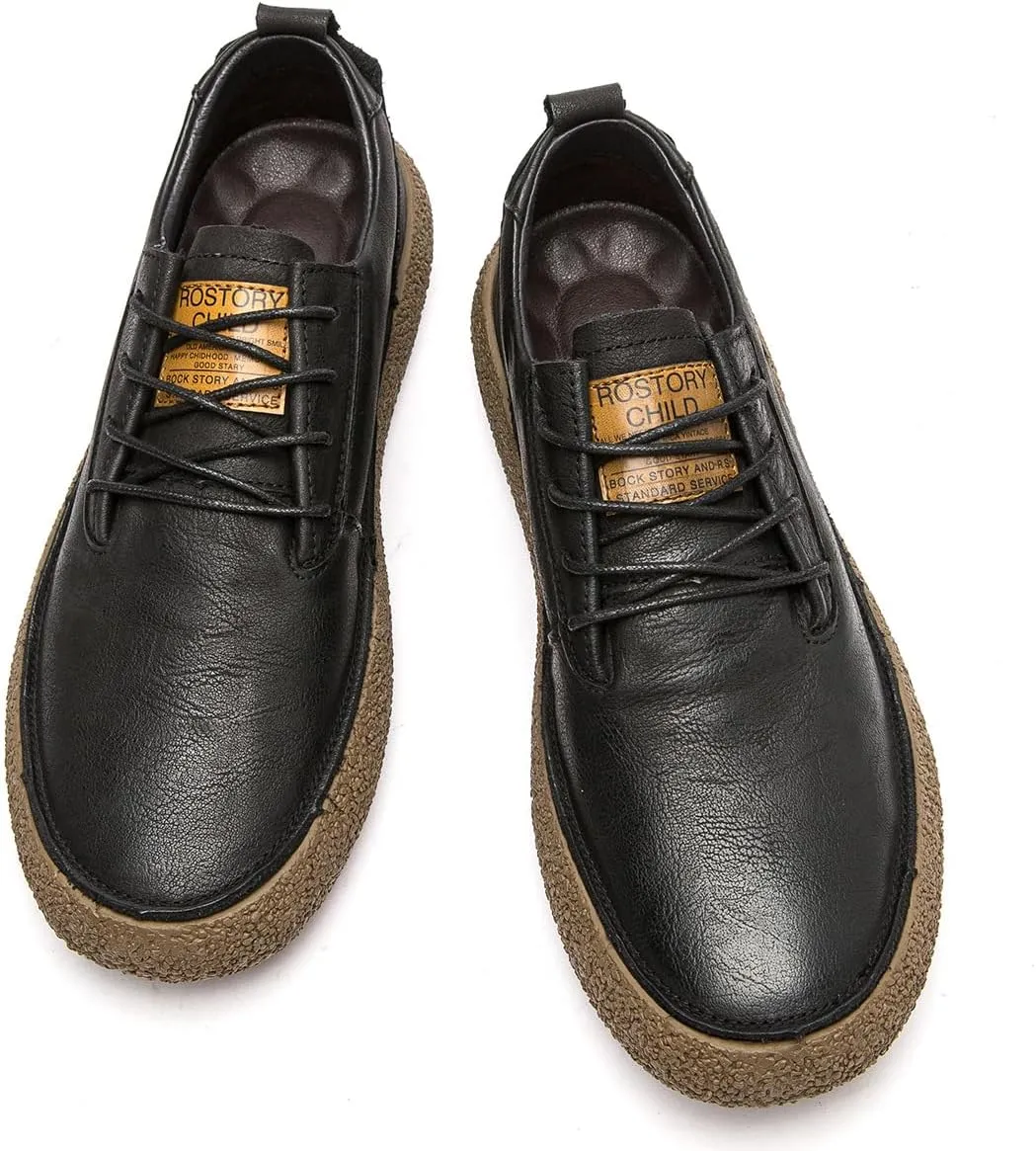 Men's Fashion Sneakers Leather Casual Dress Shoes Breathable Oxford Shoes for Men