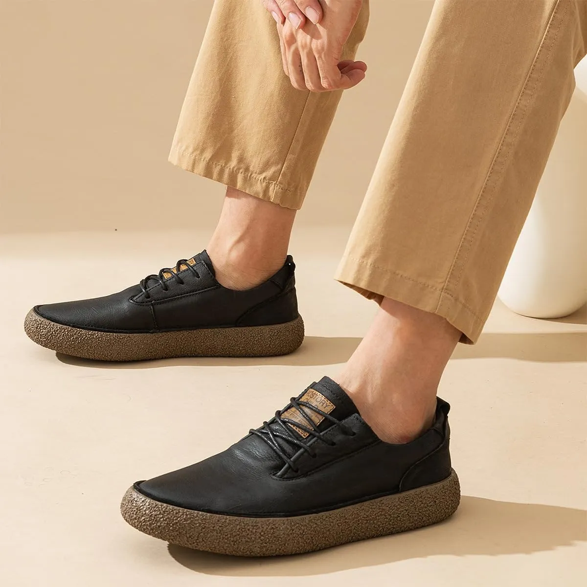 Men's Fashion Sneakers Leather Casual Dress Shoes Breathable Oxford Shoes for Men
