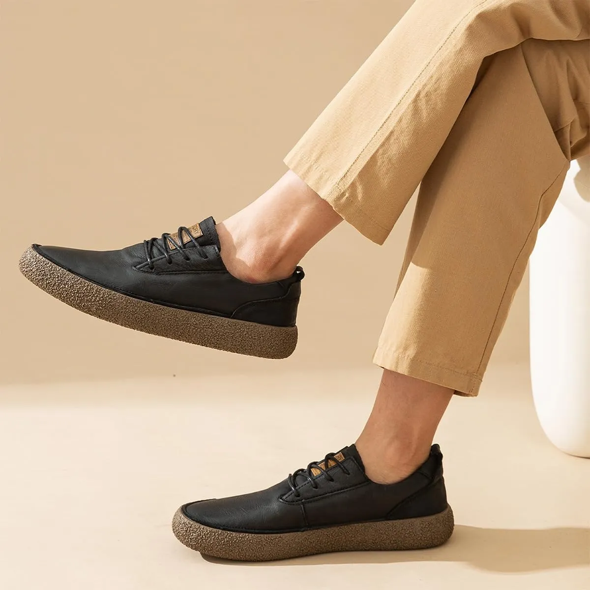 Men's Fashion Sneakers Leather Casual Dress Shoes Breathable Oxford Shoes for Men