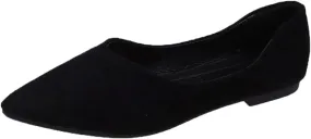 Suede Flat Shoes for Women Comfort Slip On Loafers Pointed Toe Ballet Flats Shoes Casual Dress Shoe Nude Flats