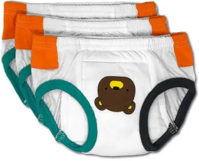 Tiny Trainers ROOMIER Small Unisex Cotton Training Pants for Toddlers, EC or Potty Training – 3-Pack