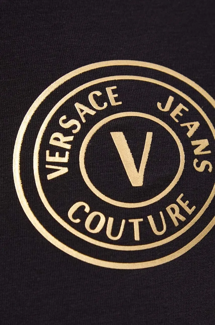 Versace Jeans Couture Black Logo Patch T-Shirt – Luxe Everyday Essential-