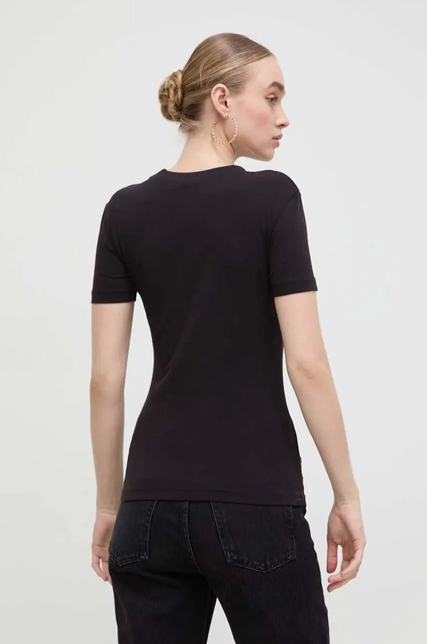 Versace Jeans Couture Black Logo Patch T-Shirt – Luxe Everyday Essential-
