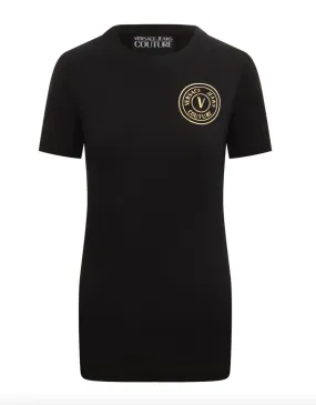 Versace Jeans Couture Black Logo Patch T-Shirt – Luxe Everyday Essential-