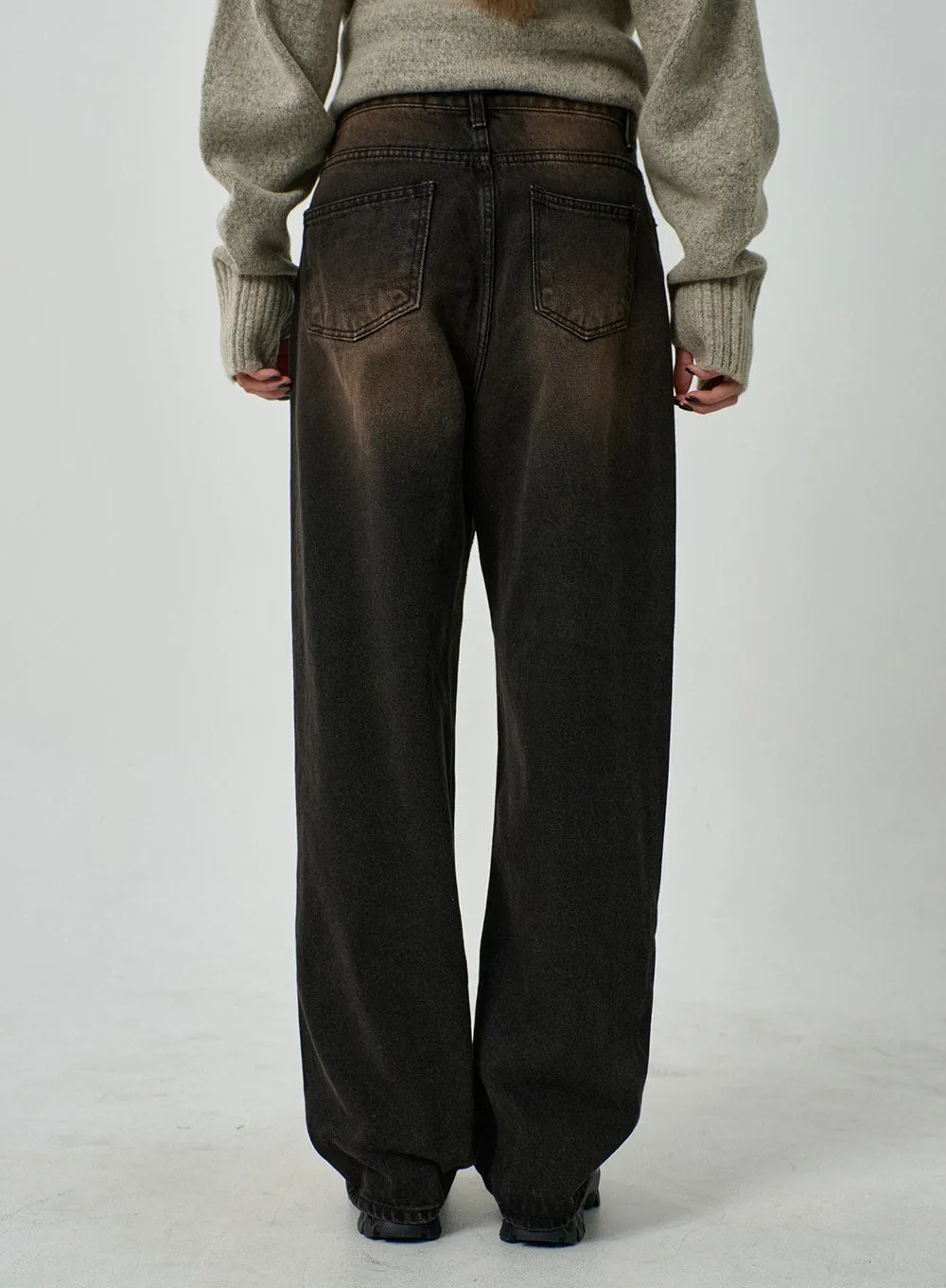 Washed Wide Leg Jeans CD14