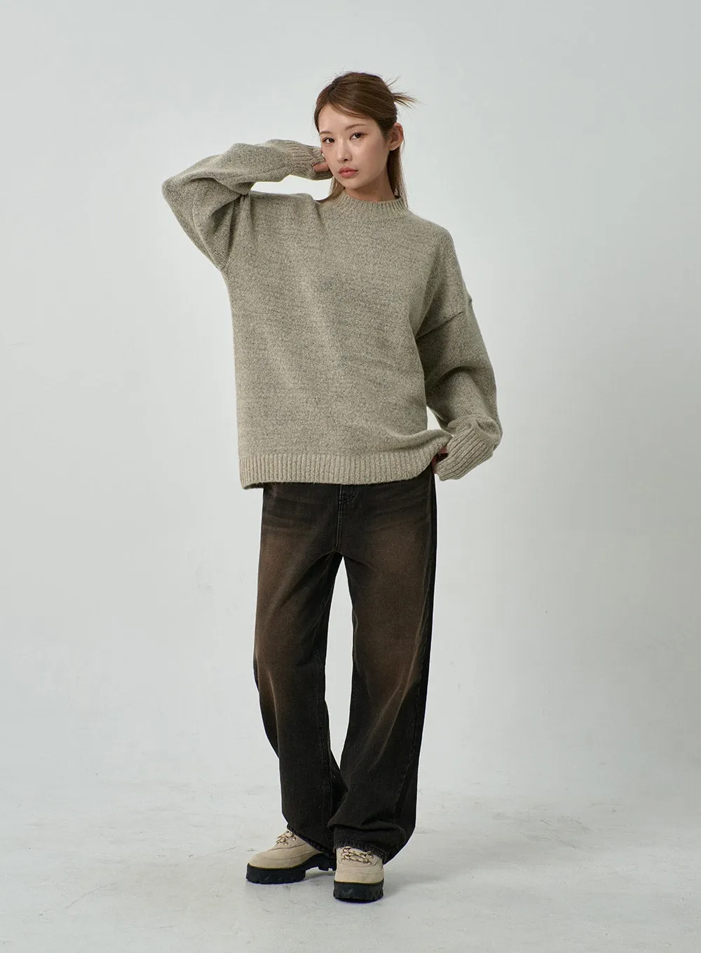 Washed Wide Leg Jeans CD14