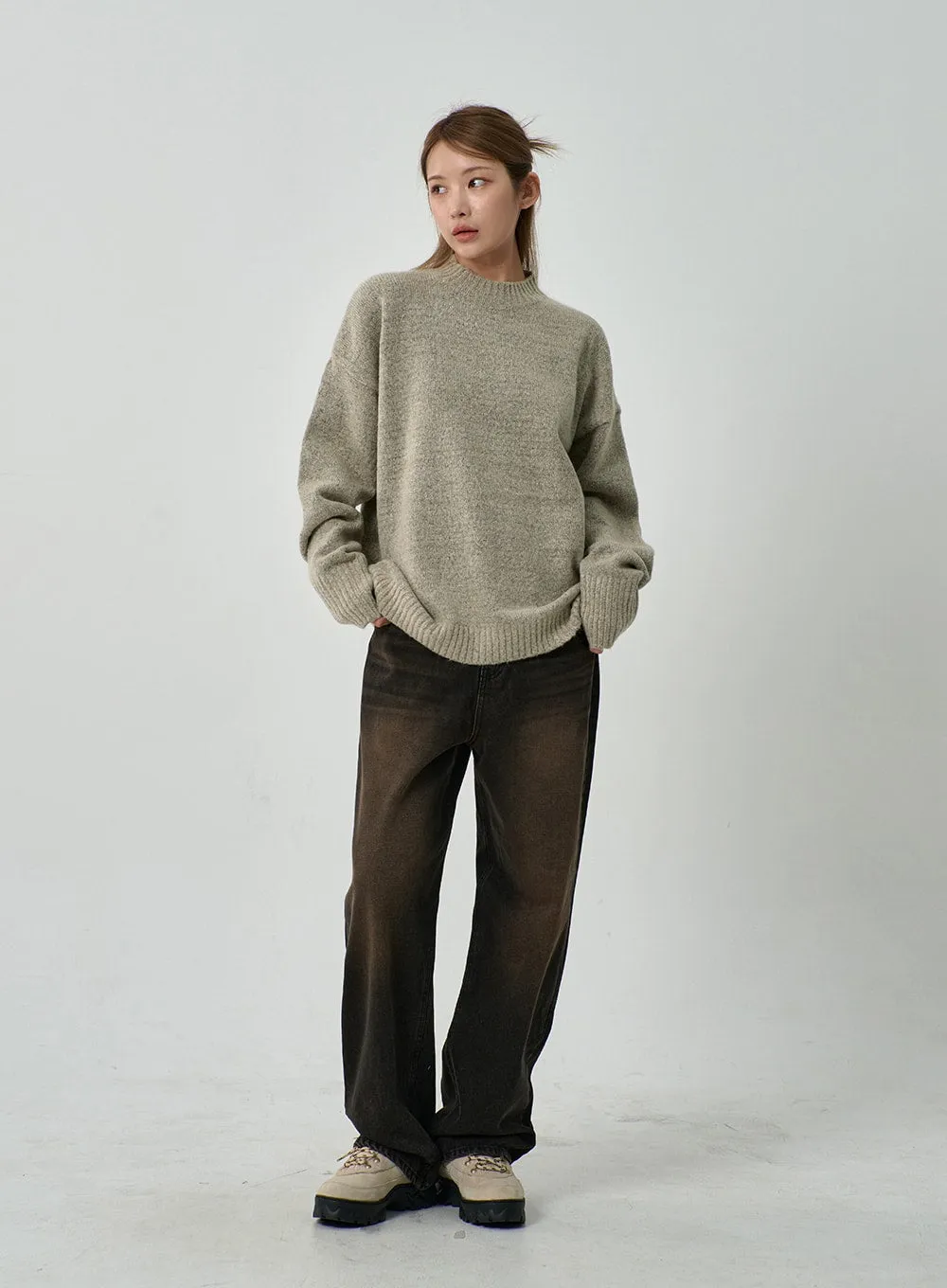 Washed Wide Leg Jeans CD14