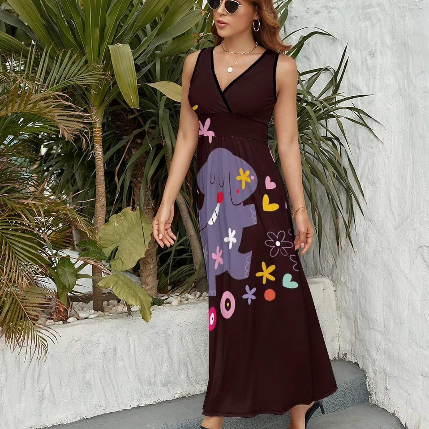 Women Casual Sleeveless Dress, Summer Sundresses Skirt with Pockets(S-2XL)