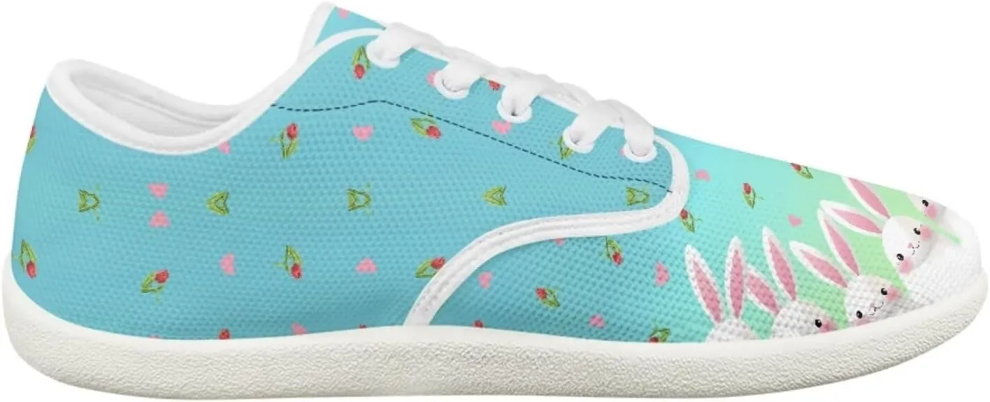 Women's Bunny Work Loafer Lace-Up Tennis Shoes Low Top Running Sneakers Driving Walking Shoe