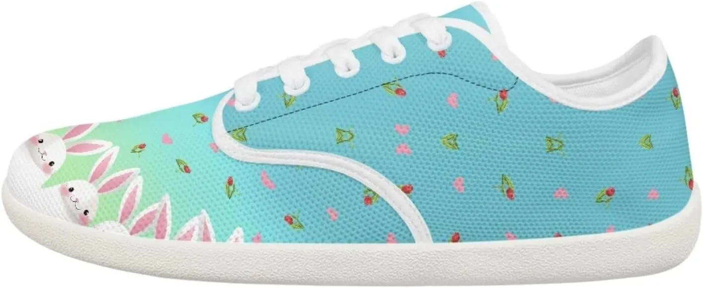 Women's Bunny Work Loafer Lace-Up Tennis Shoes Low Top Running Sneakers Driving Walking Shoe