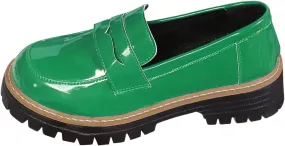 Work Shoes for Women Platform Oxford Shoes Chunky Loafers Comfortable Penny Loafers Dressy Casual Shoes Office Shoes